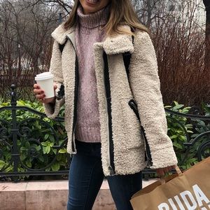 Zara Teddy Aviator Jacket